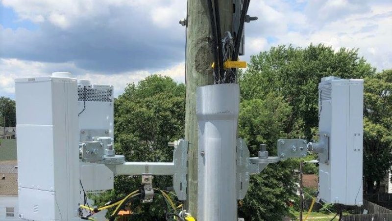 Stack Bracket, Side Arm Antenna Pole Bracket & Top Pole Bracket configuration for 5G radios