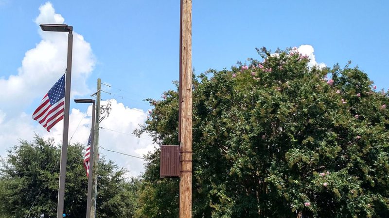 Stackable Shroud radio cage & Wood Pole Antenna Shroud